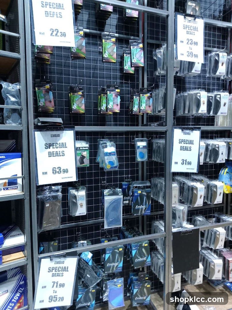 Store Display of Sporting Goods