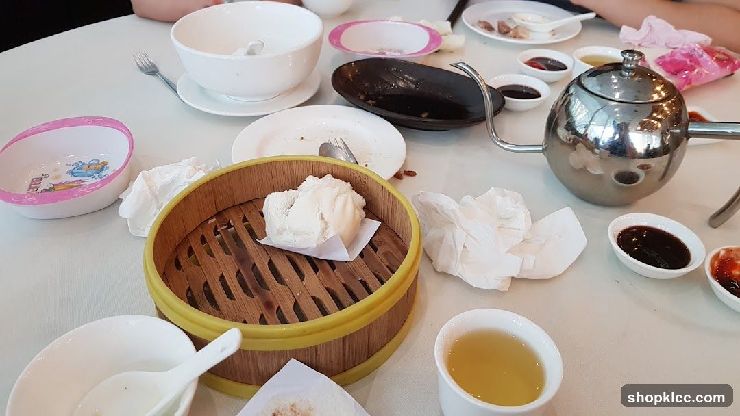 Table with Dim Sum and Tea