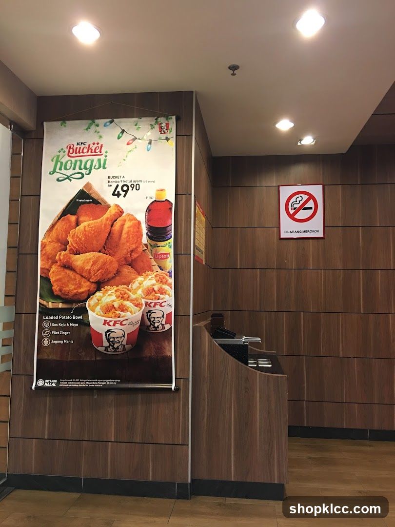 KFC Interior with Menu Poster
