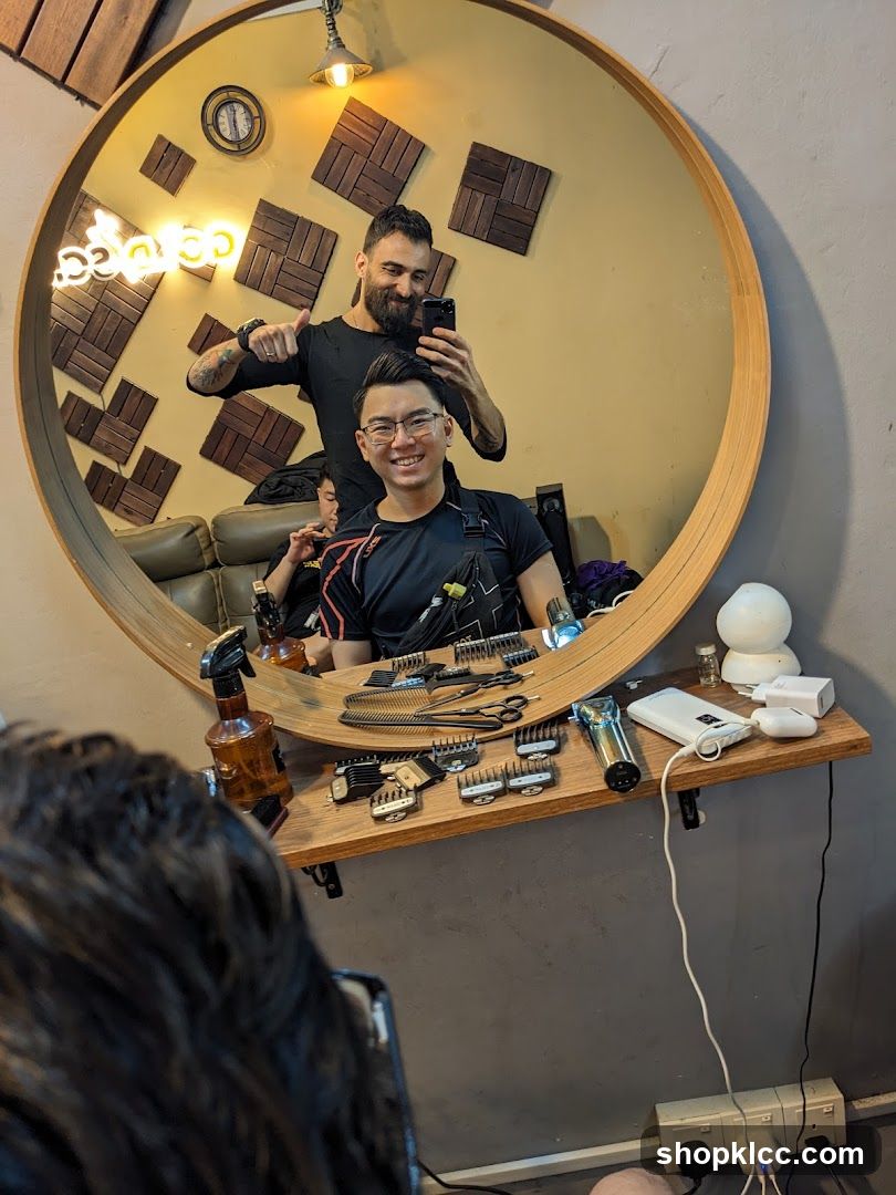 Barber Shop Interior Mirror Reflection