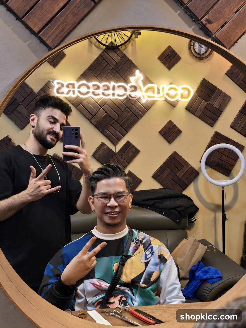 Barbershop Interior Reflection