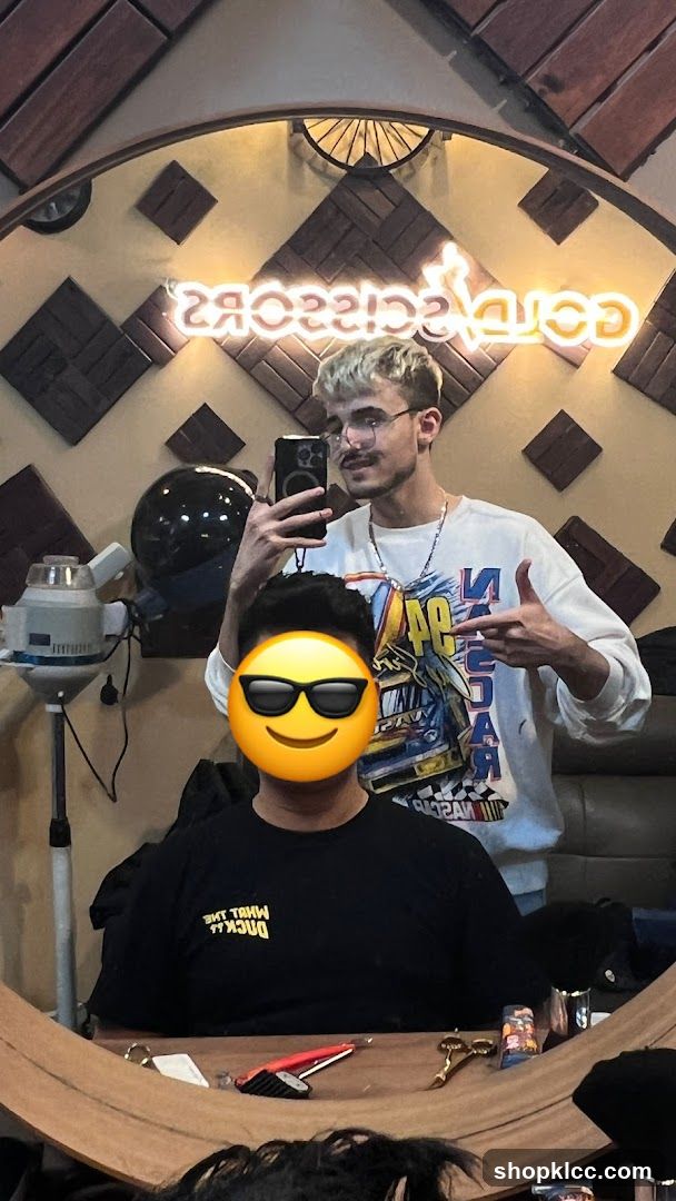 Barbershop Interior Mirror Reflection