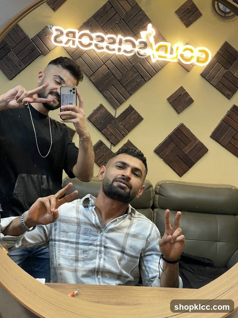 Barbershop Interior Mirror Reflection