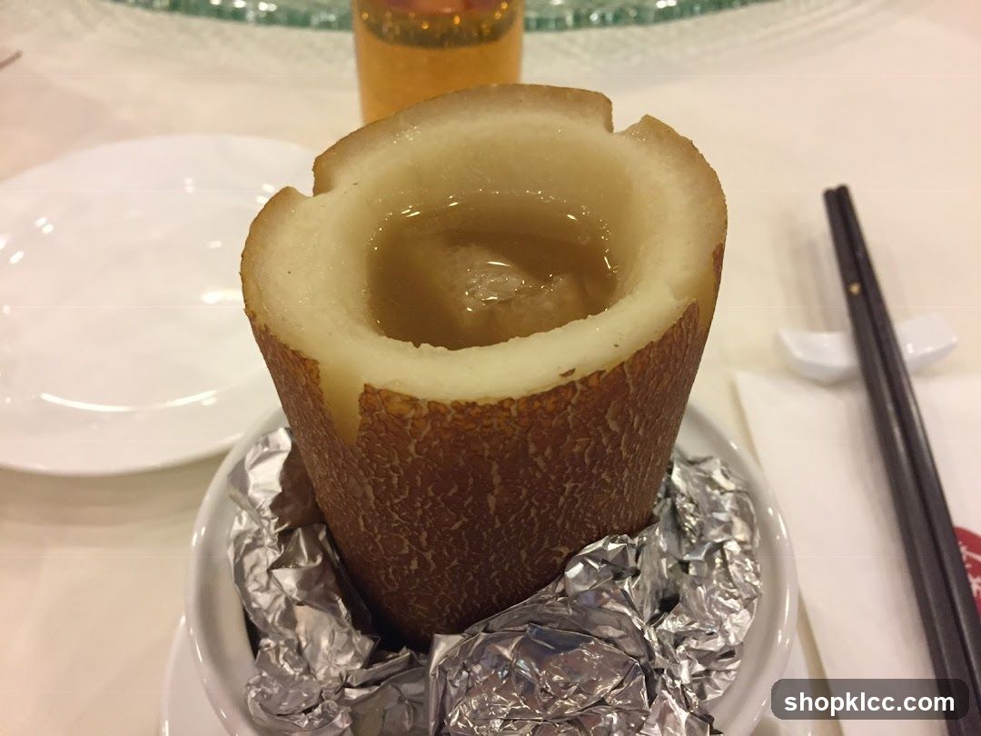Soup served in a hollowed-out vegetable