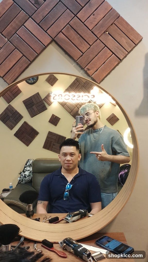 Barbershop Interior Mirror Reflection