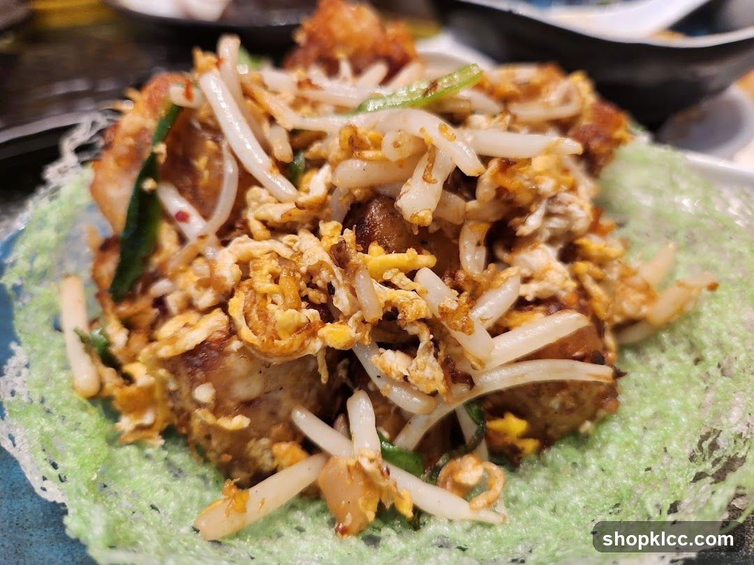 Fried Turnip Cake with Bean Sprouts and Egg