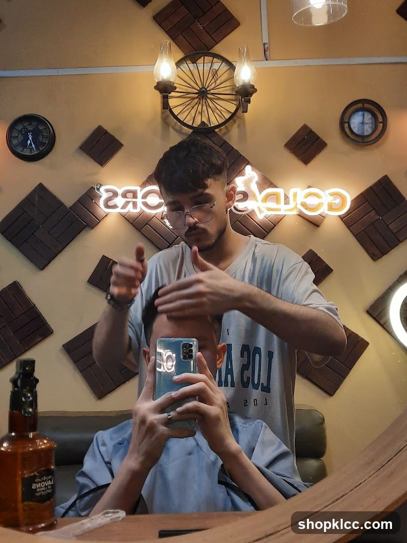 Barber Shop Interior Mirror Reflection