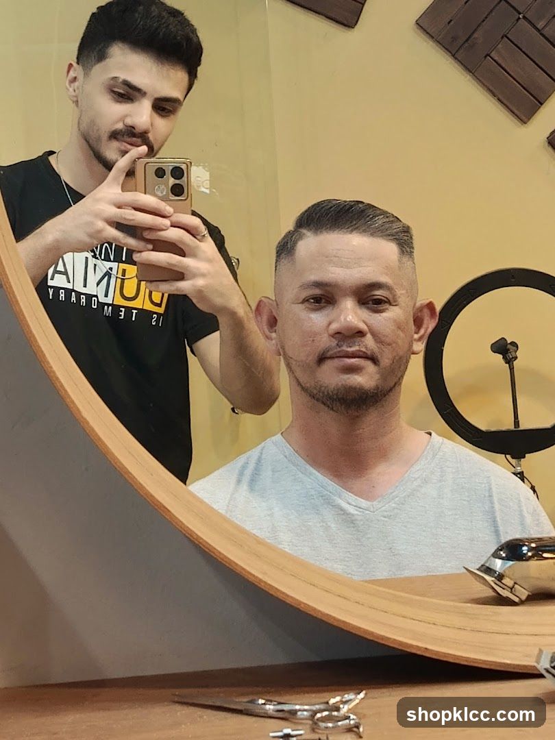 Barber Shop Interior Reflection