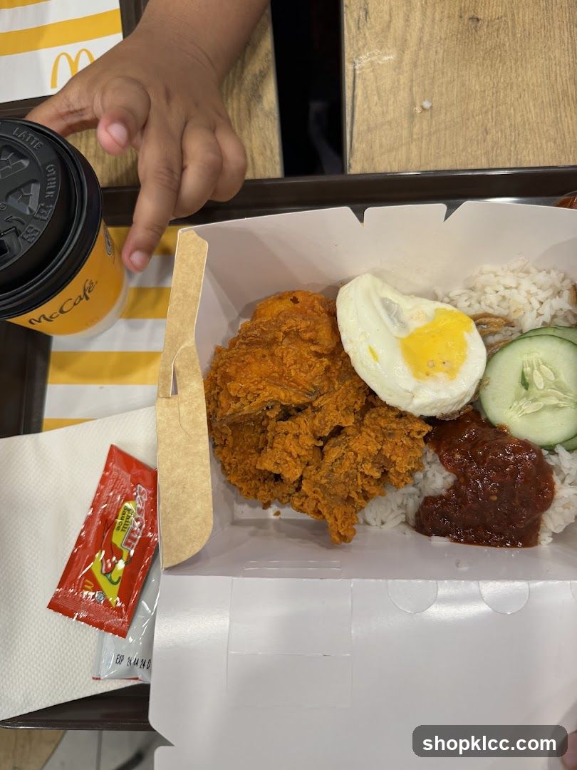 McDonald's Meal with Fried Chicken Rice