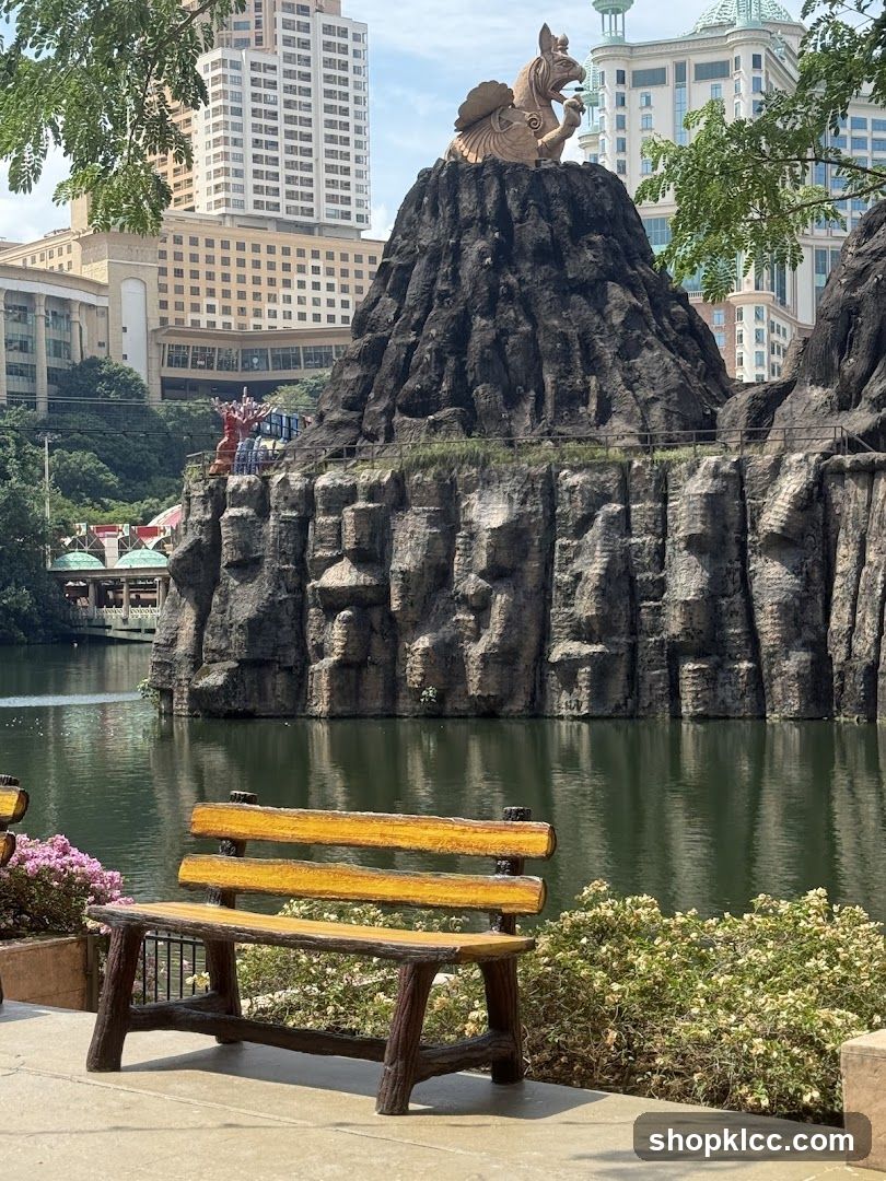Park Bench with Scenic Background