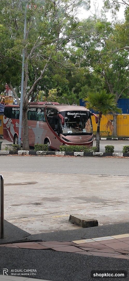 Bus at bus stop