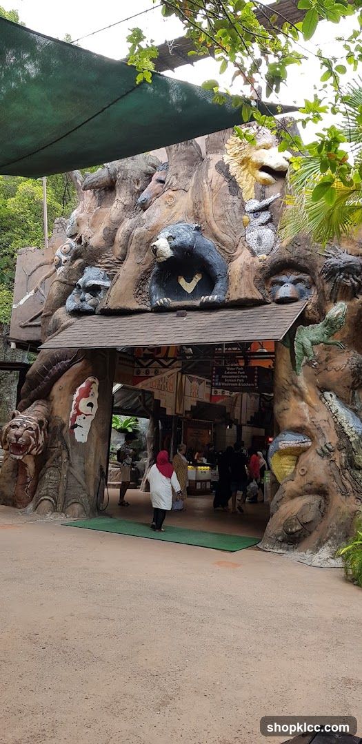 Zoo Entrance with Animal Sculptures