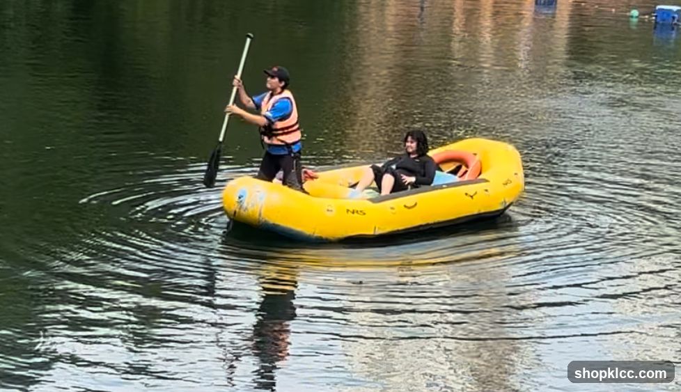 Two People in a Yellow Raft