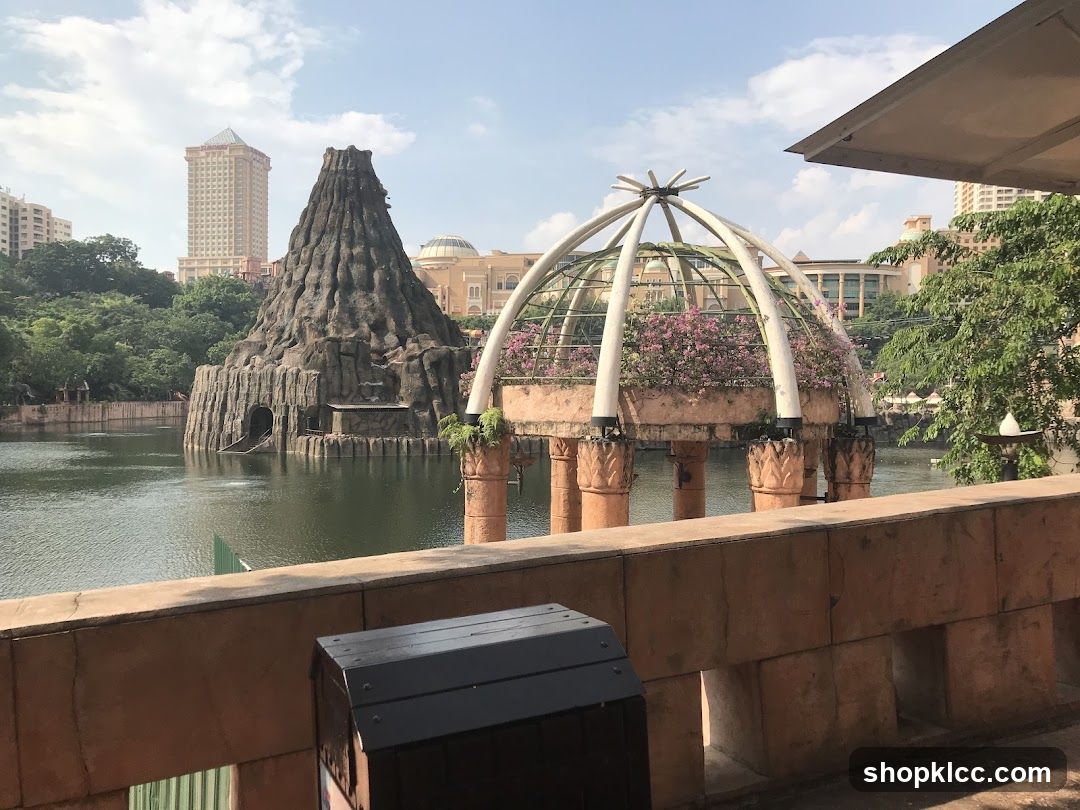 Volcano and Dome Structure by a Lake