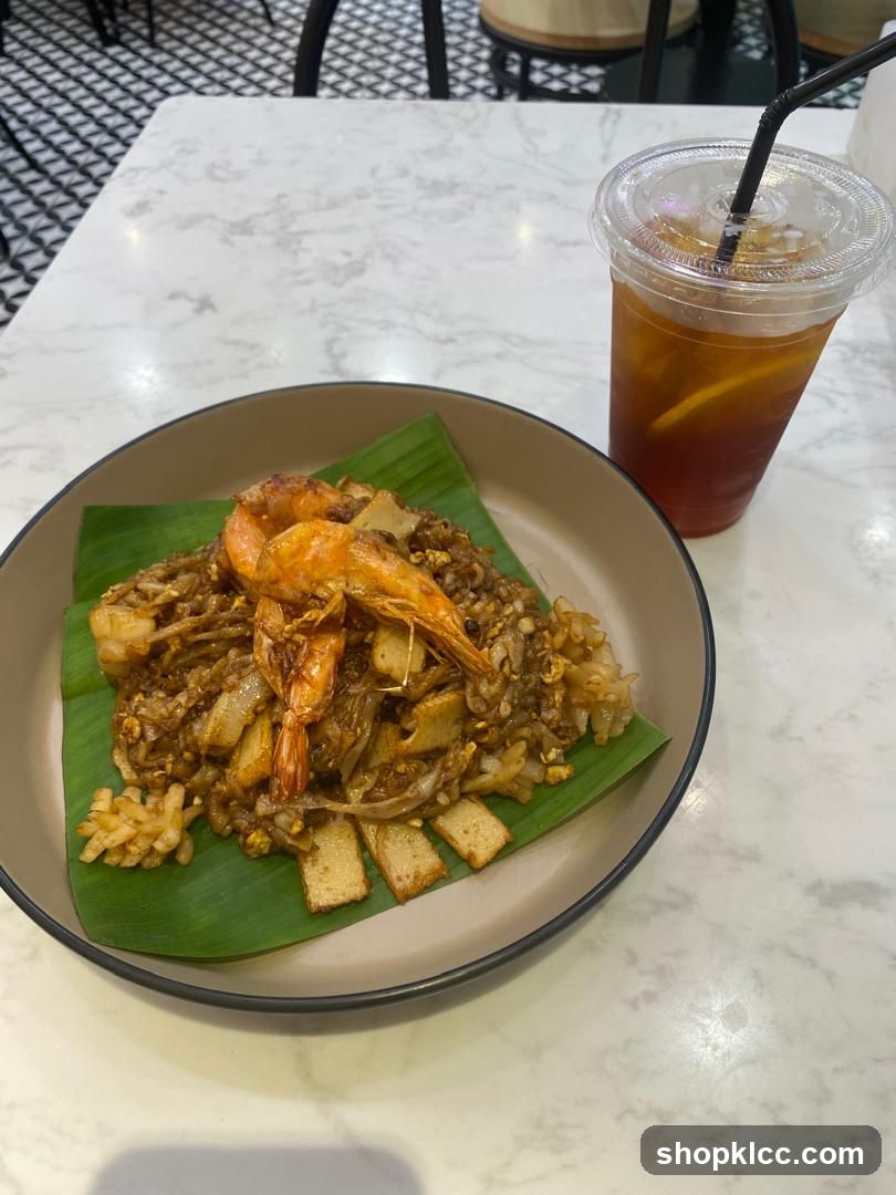 Shrimp Fried Rice with Iced Tea