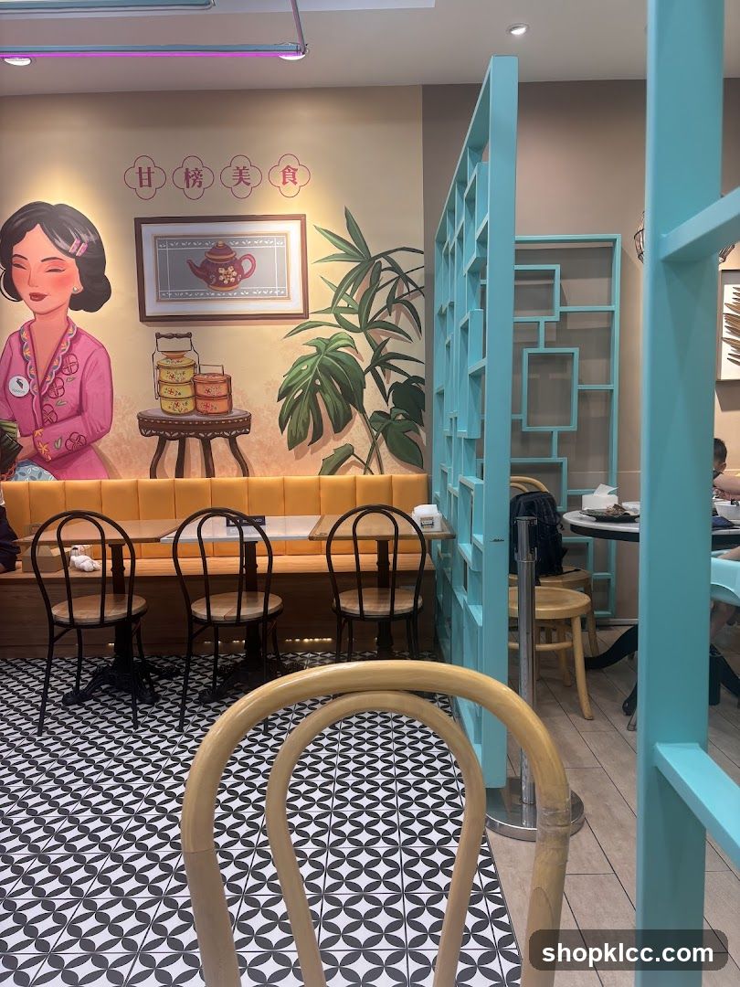 Interior of a Chinese-style restaurant or cafe