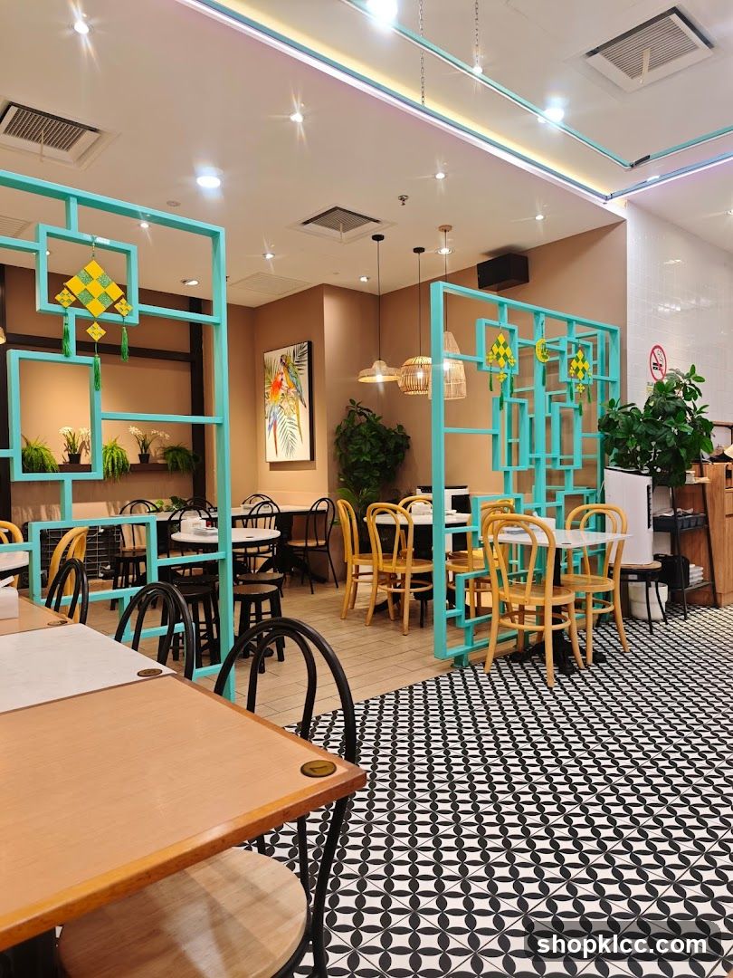 Restaurant Interior with Decorative Screens