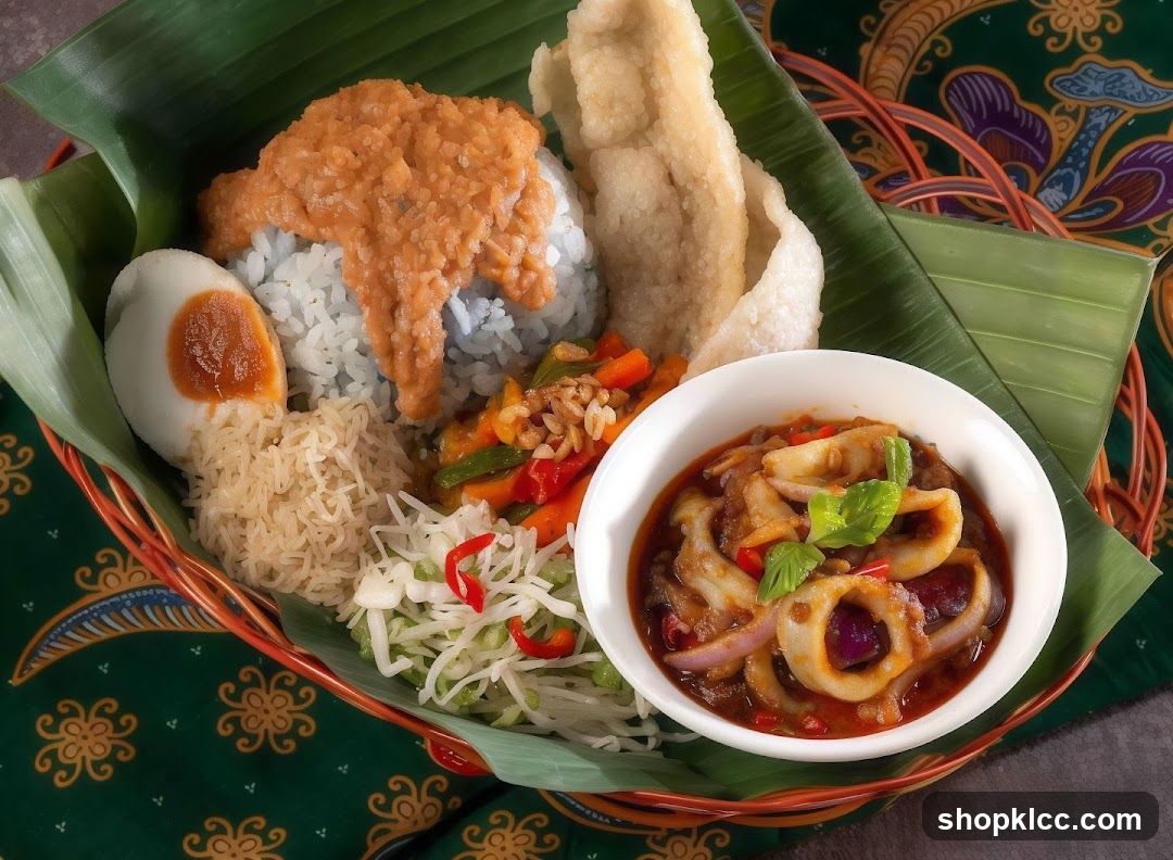 Nasi Lemak with Side Dishes