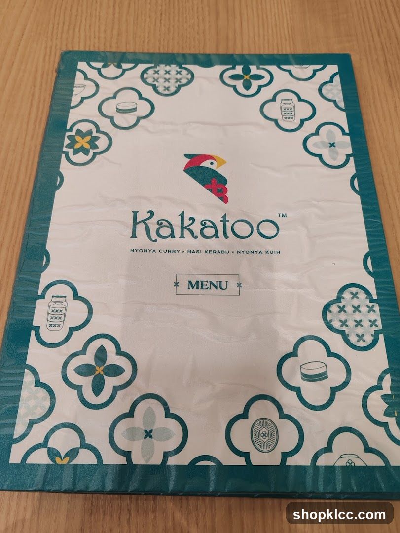 Kakadoo Menu Cover