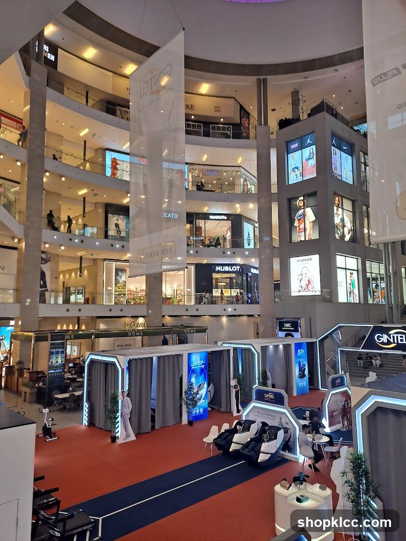 Shopping Mall Interior with Display Booths