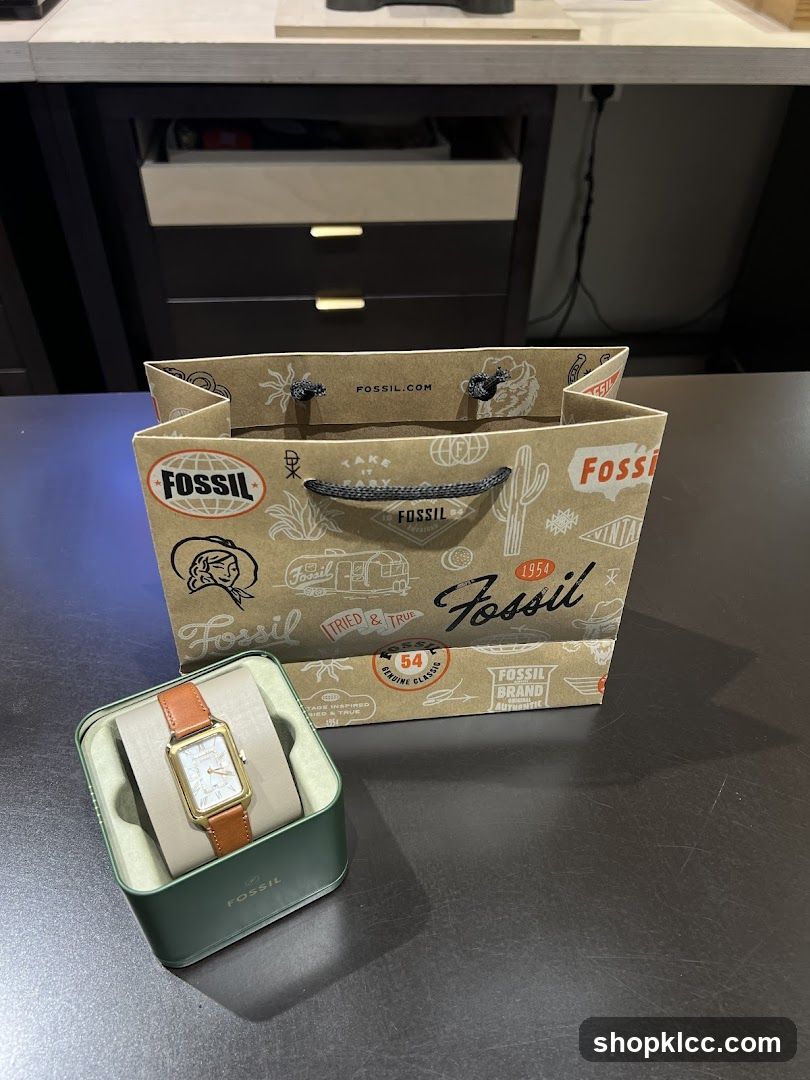 Fossil Watch and Shopping Bag