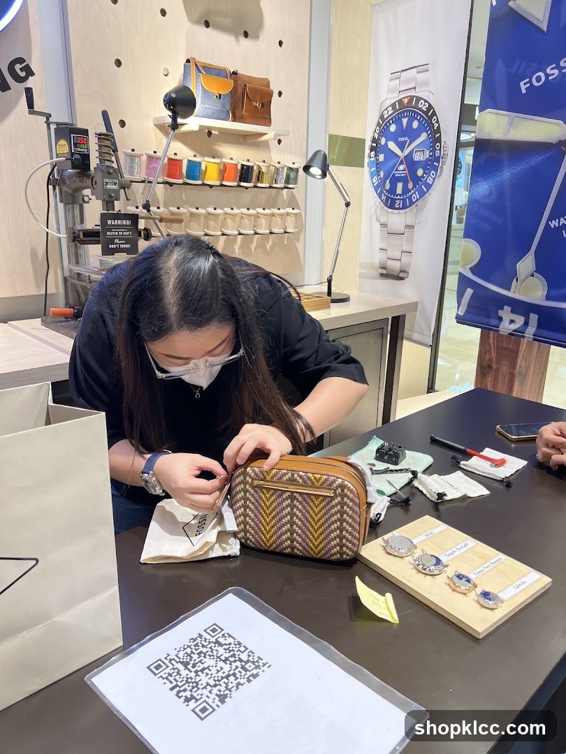 Fossil Watch Display and Bag Customization