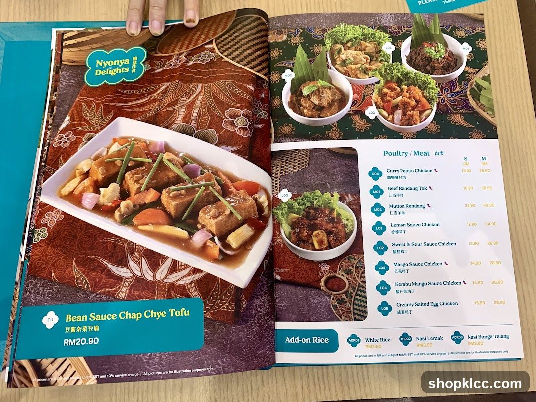 Nyonya Delights Menu