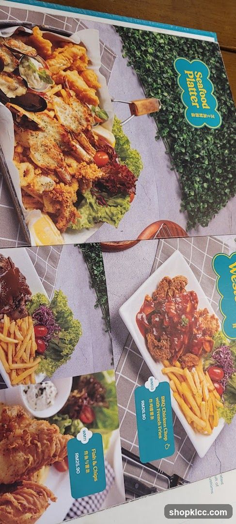 Seafood Platter Menu Page