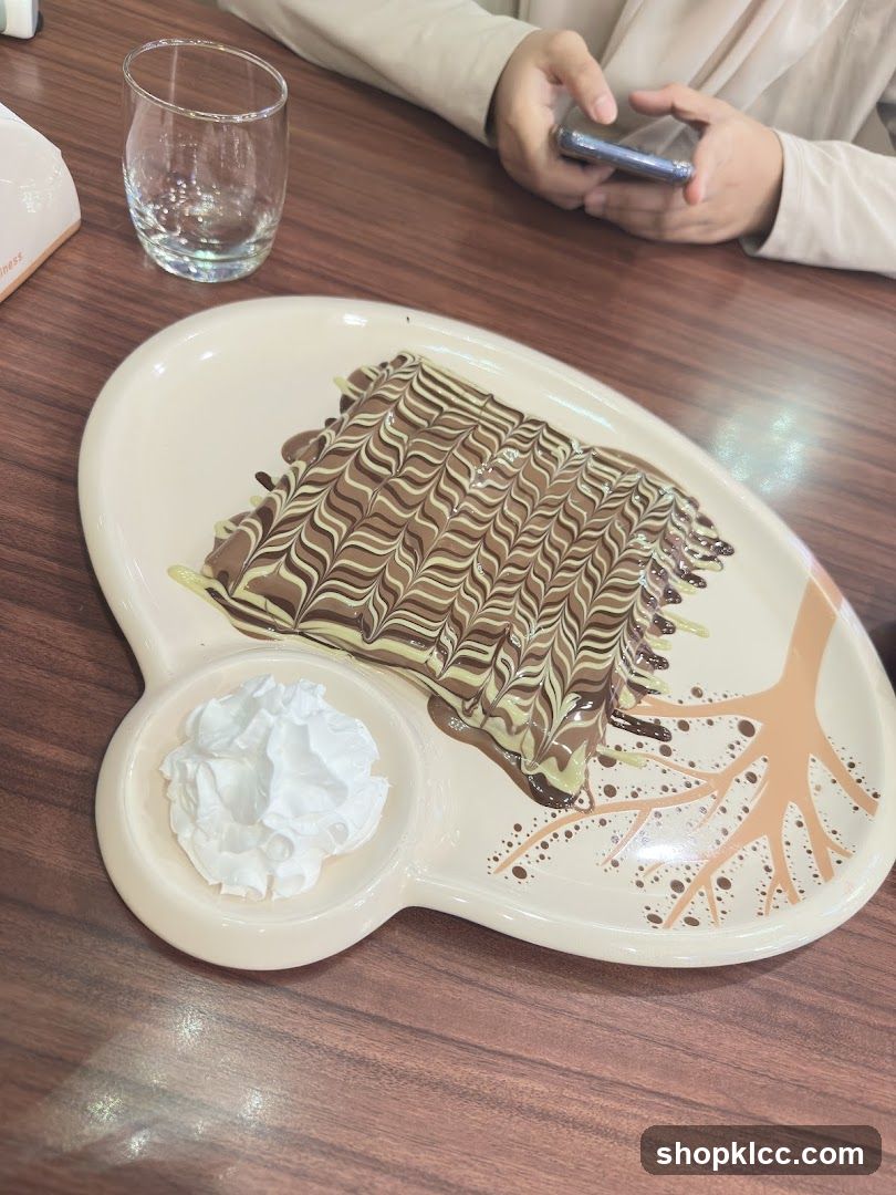 Chocolate Swirl Dessert on Plate