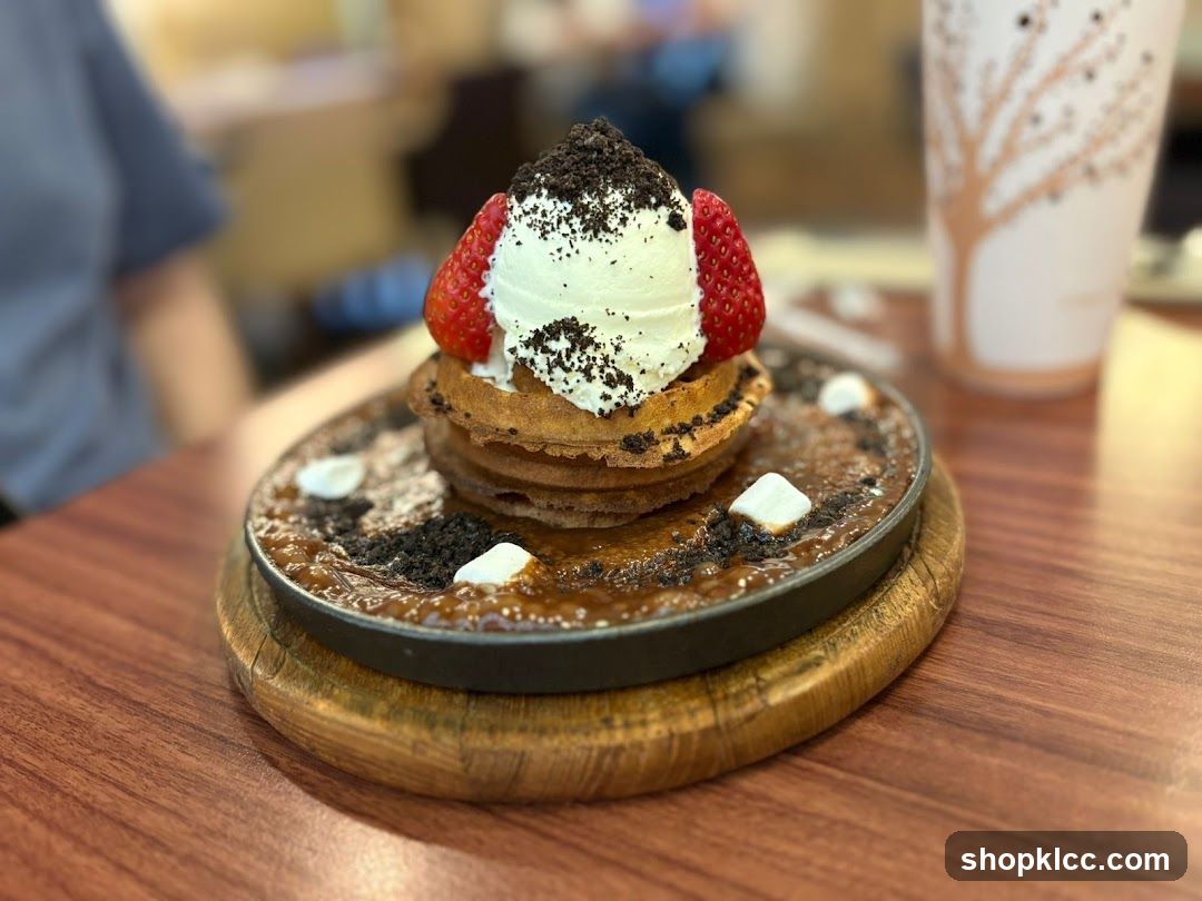 Strawberry Oreo Waffle Stack