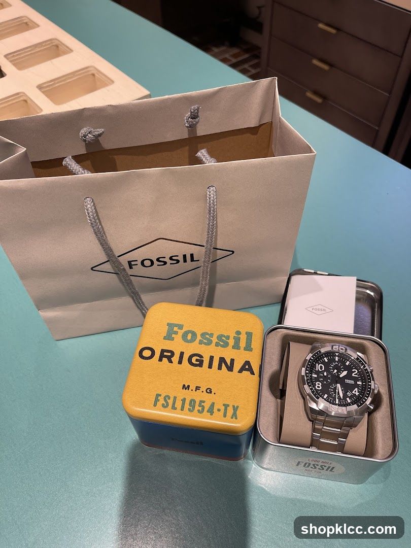 Fossil Watch and Packaging