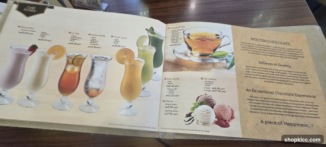 Cold Drinks Menu