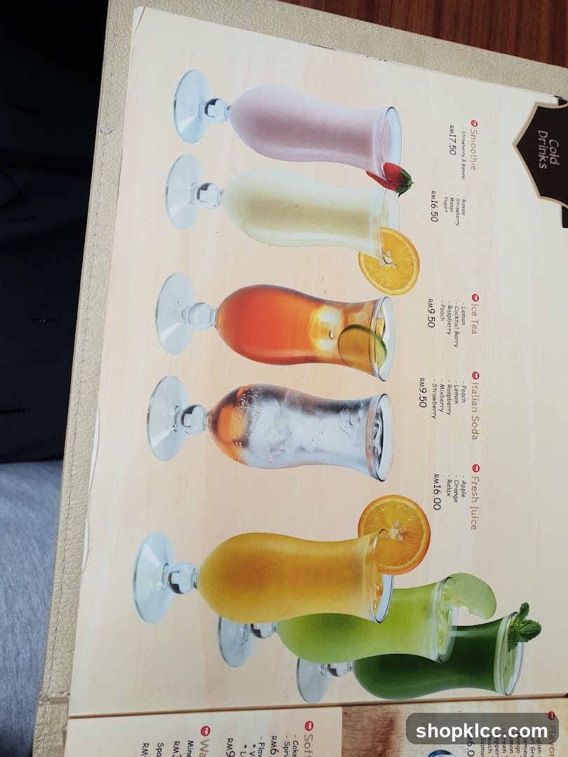 Cold Drinks Menu