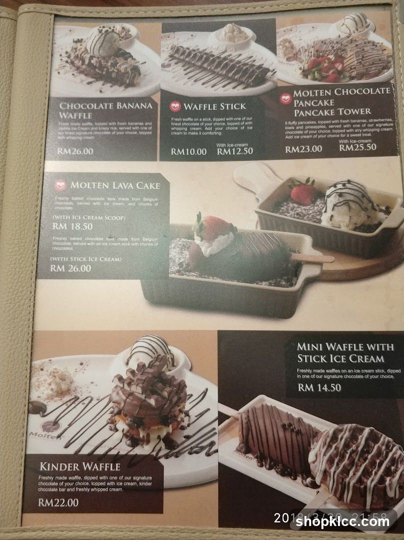 Dessert Menu