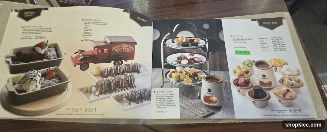 River Junction Pottery Menu Spread