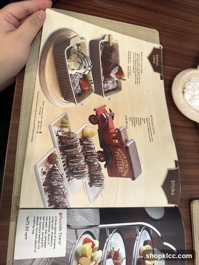 Dessert Menu Page