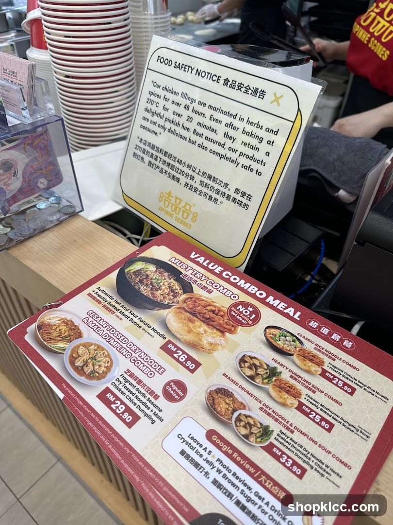 Food Safety Notice and Menu Display