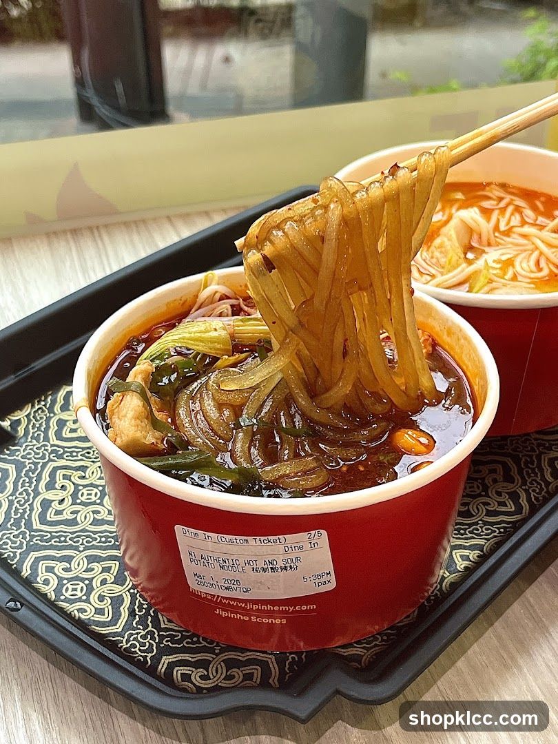 Spicy Noodle Bowl with Chopsticks