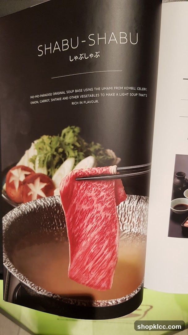 Shabu-Shabu Menu Page