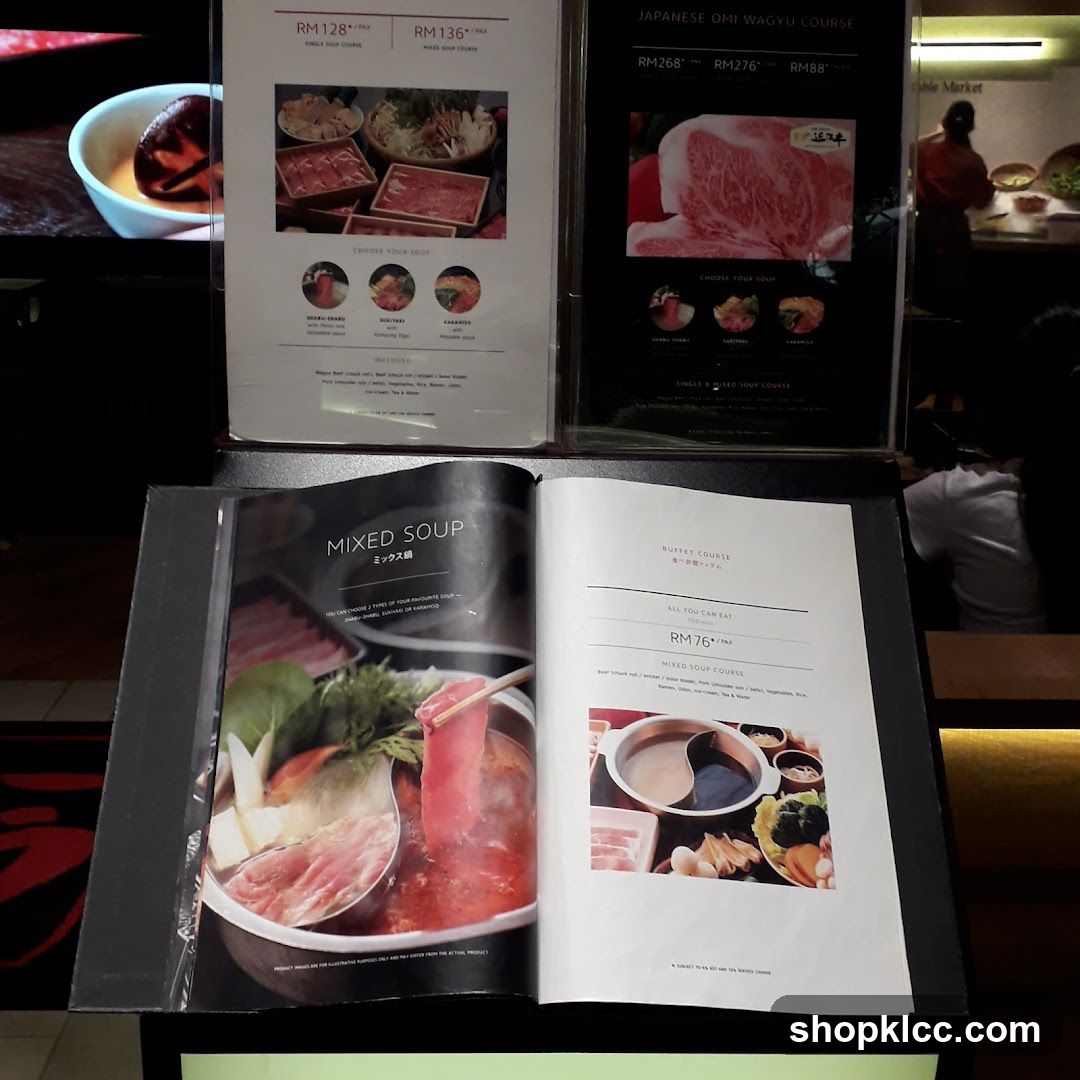 Hot Pot Menu Display