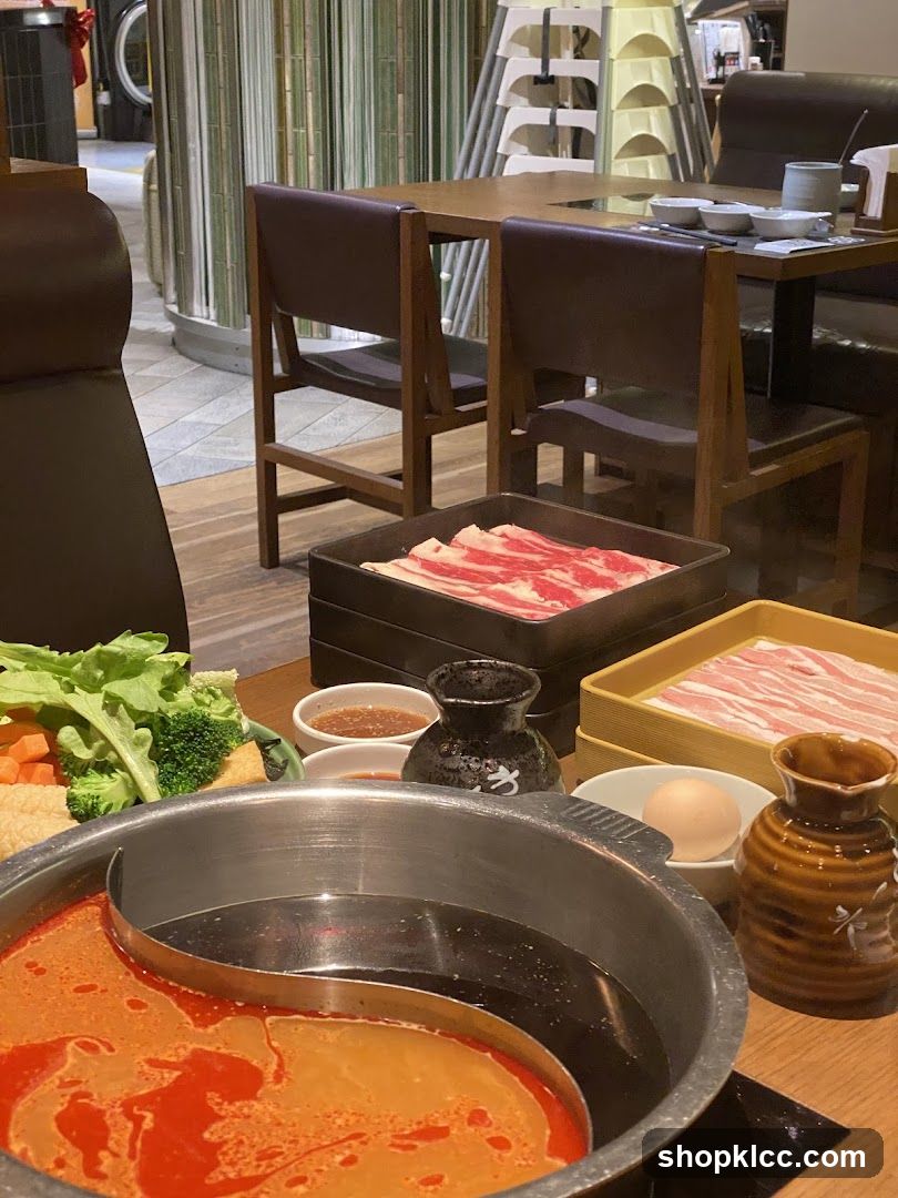 Hot Pot Dining Setup