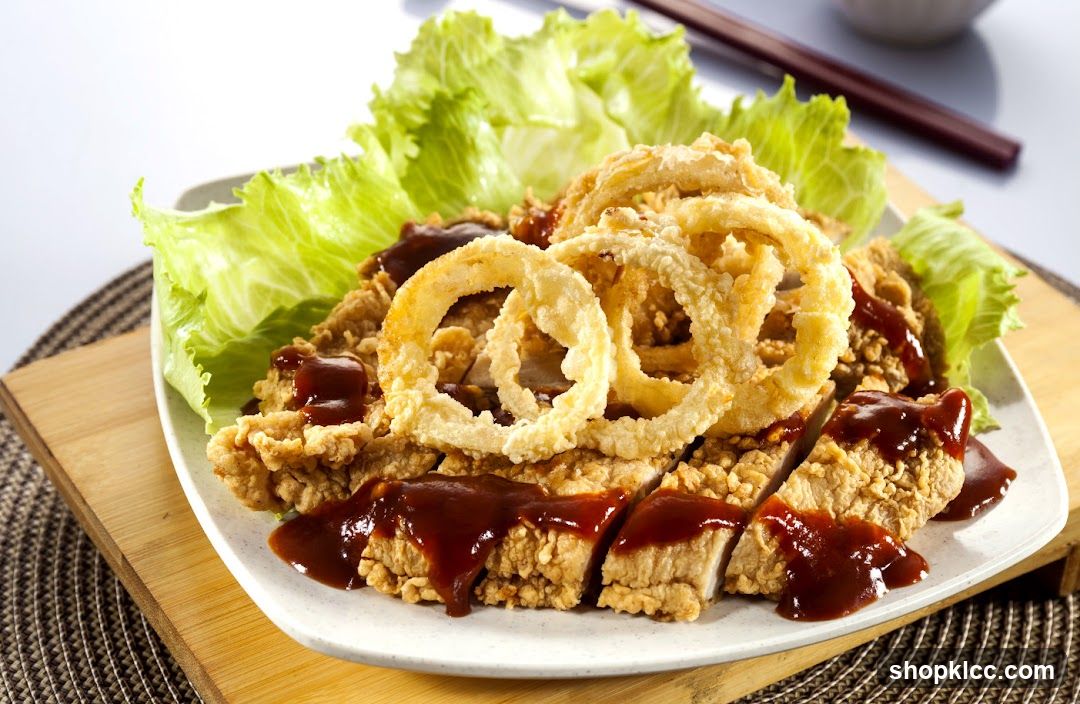 Fried Chicken with Onion Rings