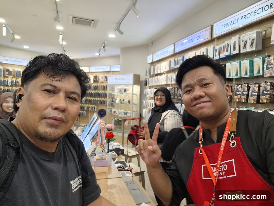Store Interior with Staff and Customers