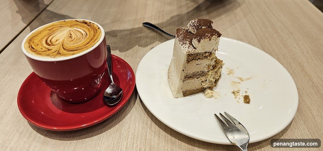 Coffee and Cake on Table