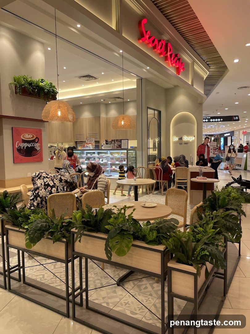 Interior of a café in shopping mall