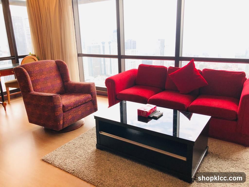 Living Room Interior with City View