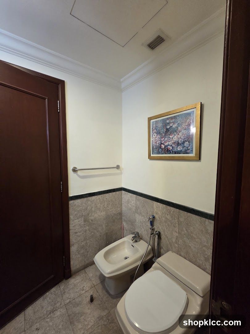 Bathroom Interior with Bidet and Toilet
