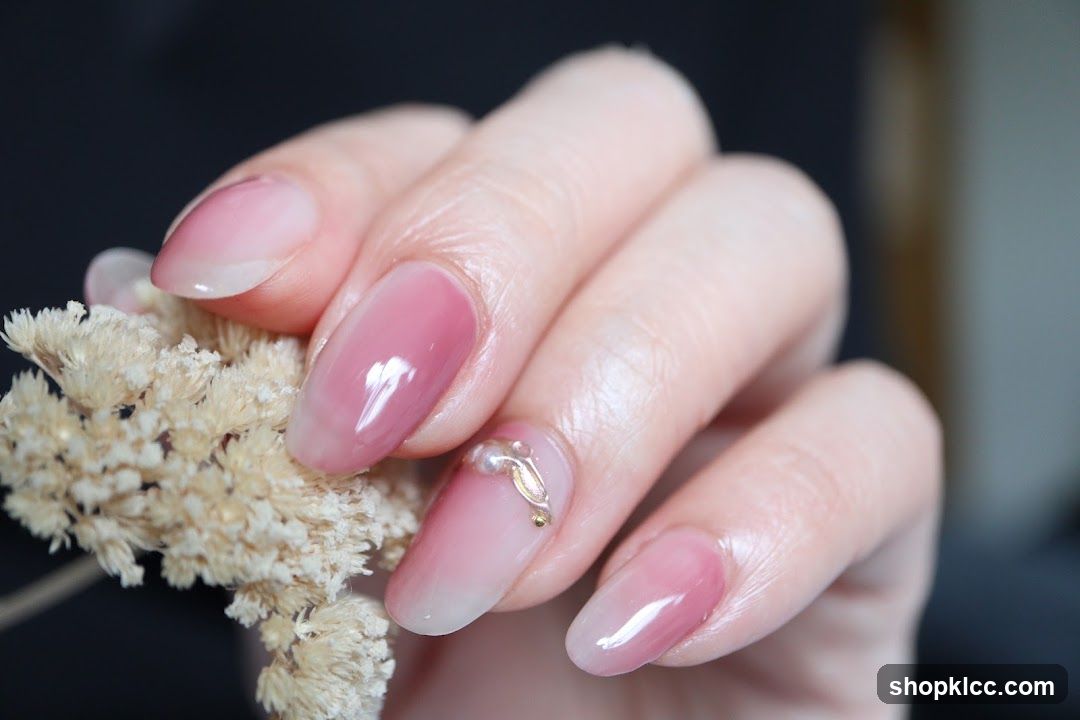 Ombre Nails with Embellishment