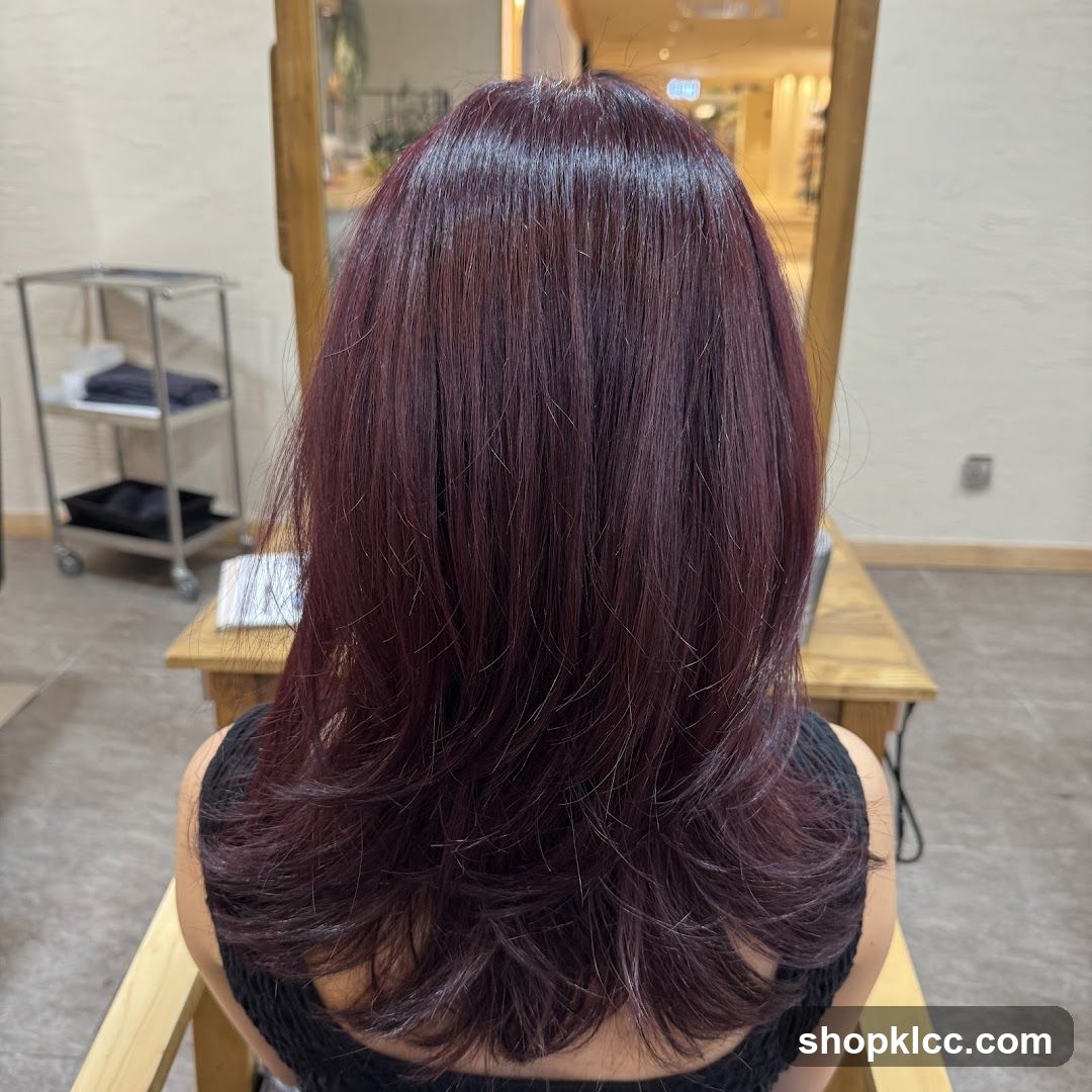 Woman with Burgundy Hair