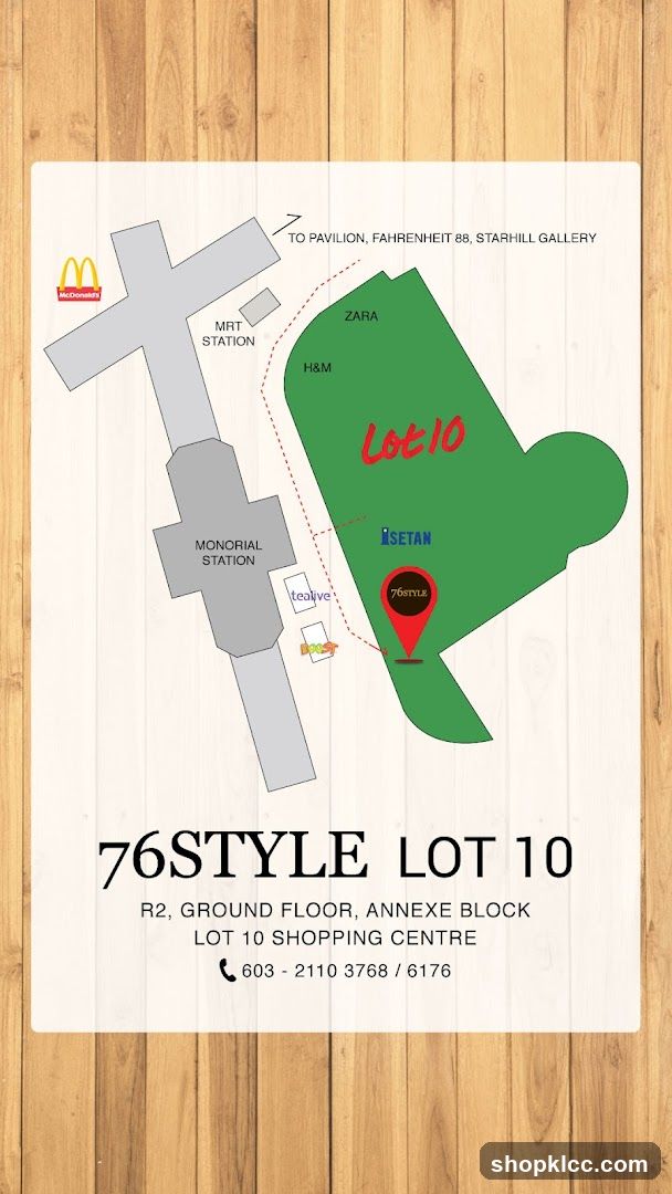 Map of Lot 10 Shopping Centre